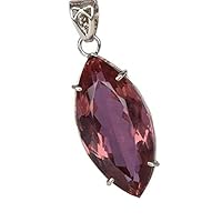 GEMHUB Beautiful Marquise Shape Alexandrite Necklace 85.00 Ct. Color Change Alexandrite Necklace, Pendant DO-736