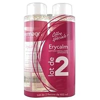 Erycalm Soothing Micellar Lotion 2 x 400ml To cleanse and remove make-up of face and eyes. Sensitive to reactive skins.