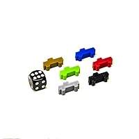 | 5PCS Jeep Meeple Token Figurines | Board Game Pieces, Gray