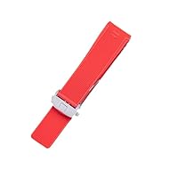 Rubber Strap with deployment clasp for TAG HEUER Aquaracer Watch 24mm