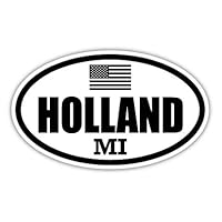 Holland MI Michigan Ottawa County Stealthy US Flag Euro Decal Bumper Sticker 3M Vinyl 3