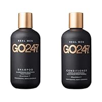 GO247 Come Clean Bundle - Men's Daily Shampoo, 8 Fl Oz - Men's Daily Conditioner, 8 Fl Oz (2 Items)