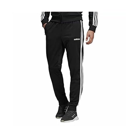 adidas Men's Essentials 3-Stripes Tapered Tricot Pants