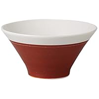 せともの本舗 Set of 10 Red CG 7.0 Noodle Bowls (8.4 x 4.1 inches (21.3 x 10.6 cm), 30.7 oz (870 g), Special Noodle Bowl, Chinese Asian Cuisine, Ramen Shops, Japanese Tableware, Restaurants, Commercial Use,