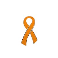 Flat Leukemia Awareness Pin - Orange Ribbon Pin for Leukemia Awareness - Perfect for Support Groups, Gift-Giving, and Fundraising - 1 Pin