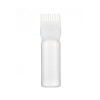 120ml Plastic Hair Dye Refillable Bottle Applicator with Brush for Salon Hair Coloring Hairdressing Styling Tool,white