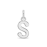 925 Sterling Silver Initial Letter Name Charms For Young Girls and Teens Charm Bracelets - Polished Starter Charm For Little Girls - Small Letter Charms For Children's Charm Bracelets