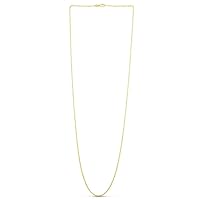 14k Gold Sparkle Cut Cable Link Chain Necklace Jewelry for Women in White Gold Yellow Gold Rose Gold Choice of Lengths 16 18 20 17 13 24 22 30 and Variety of mm Options
