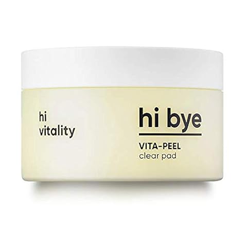 BANILA CO Hi Bye Vita Peel Clear Pads, Toner Pad, Exfoliate, Brighten, Dull skin, Discoloration, Uneven skintone