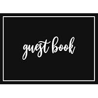 Guest Book: Wedding Guest Book - Guest Sign In and Registry Ledger - Wedding Memory Keepsake - Guests & Visitors to Sign at Bridal Shower or Wedding Party Event - Black and White Design