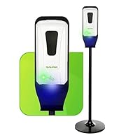 Alpine Hands-Free Smart Sanitizing Station - Automatic Touch-Free Hand Sanitizer Dispenser with Sturdy Floor Stand and Drip Tray for Commercial/Home/Office/Hotel Use, Liquid Soap Capacity 1200ml