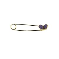 18kt Yellow Gold Lilac Butterfly Pin (1in Long)