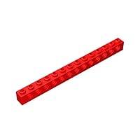 Gobricks GDS-629 TECHNIC Brick 1X14 4 9-1x14 13 Hole Brick Compatible with Lego 32018 All Major Brick Brands Toys Building Blocks Technical Parts Assembles DIY (21 Red(010),5 PCS)