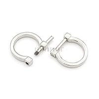 CRAFTMEMORE D-Rings with Closing Screw Shackle Key Holder Horseshoe U Shape Dee Ring DIY Leather Craft Purse Replacement for 1/2 Inch Strap 4 pcs (Silver)