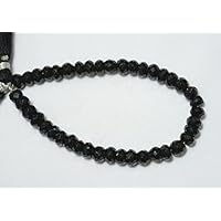 Black Spinel Beads, Faceted rondelle Shape, Black Spinel Cut Rondelle Briolette Gemstone, 7.5-8.5mm Approx, 7 Inch Strand