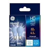 Reveal HD+ LED Light Bulbs, 40 Watt, A15 Ceiling Fan Bulbs (2 Pack)