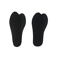 2 Pairs Black Thin Cinnamon Shoe Inserts for Stinky Feet- Insoles Foot Galadan Osimihome and Shoe Odor Inserts for Women and Men's Shoes for Sweaty Feet and Hyperhidrosis (Size 42)