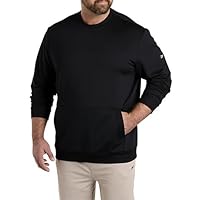 Reebok Big and Tall French Terry Crewneck Pullover Black 5XLT