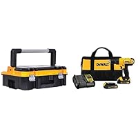 Dewalt DCD771C2 20V MAX Cordless Lithium-Ion 1/2 inch Compact Drill Driver Kit with TSTAK I Long Handle Toolbox Organizer