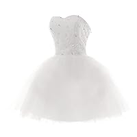 Lace Tulle Prom Dresses Strapless Short Puffy Cocktail Quinceanera Dresses for Juniors 2024 Homecoming Dresses