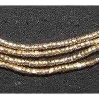 Brass Heishi Beads - Full Strand Ethiopian Metal Spacers for Jewelry Making - The Bead Chest (1.5mm)
