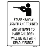 Smart Blonde Armed and Trained 9 X 12 Metal Second Amendment Parking Sign