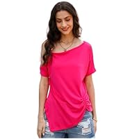 Chic and Versatile Women's Solid Color Chain Hardware Cutout Shoulder Top for Trendy and Edgy Fashion