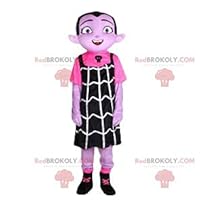 REDBROKOLY Mascot little vampire girl with a black dress