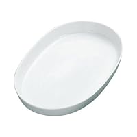 White Porcelain Oven Oval Baking Gratin Dish 15 3/4