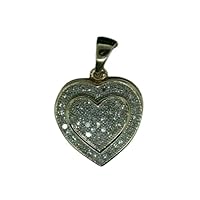 1.20CT Round Cut Lab-Created Moissanite Heart Cluster Pendant 925 Sterling Silver