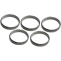 Pure Iron Ring Saturn Shani Challa Real Black Horse Shoe Adjustable Ring for Men and Women for Good Luck/Evil Energy(Kale Ghode ki Naal Ki Ring) Set of 5