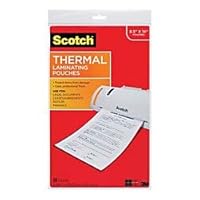 3m TP385520 Menu Size Thermal Laminating Pouches,8 1/2 X 14, 20/pack