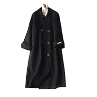 Autumn and Winter Double-sided Cashmere Coat Female Korean Version Fashion Loose Show Thin Wool Woolen Coat Female