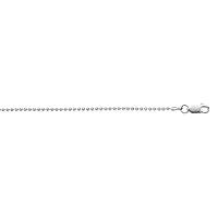 925 Sterling Silver Rhodium Finish 1.5mm Sparkle Cut Bead Chain Necklace Lobster Clasp Jewelry for Women - Length Options: 41 46 51