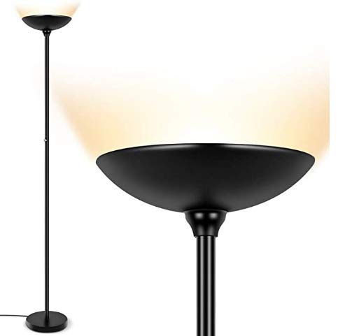 Floor Lamp - Torchiere Floor Lamp, 24W Dimmable Floor Lamp, 2160 Lumens, 3000K Warm White, Energy-Saving, Metal Material, LED Floor lamp for Living...