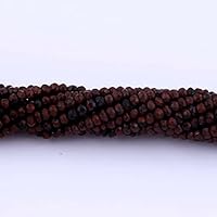 5 Strand Natural Brown Red Tiger Eye Rondelles 3.5mm to 4mm 13 inch