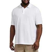 DXL Big + Tall Essentials Men's Big and Tall Piqué Mesh Short-Sleeve Polo Shirt