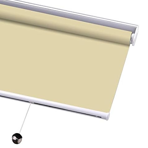 PASSENGER PIGEON Blackout Window Shades, Premium Free-Stop Cordless UV Protection Custom Roller Blinds, 44" W x 68" L,Beige
