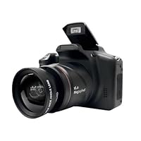 数码摄像机低价单品1600万像素高清家用小单反 (黑色单反+广角镜, 64GB)