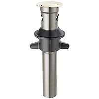 Delta RP101630 Push Pop Up Drain with Overflow and Metal Tail Piece - Brilliance Polished Nickel