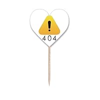 Programmer 502 Error Warning Toothpick Flags Heart Lable Cupcake Picks