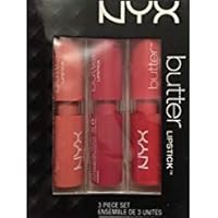 nyx cosmetics butter lipstick 3 piece set