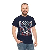 4th of July American Eagle and The USA Flag Patriotic USA T-Shirt for Men and Women
