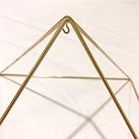 Meditation Pyramid for Healing, Food, Supplements, Space Clearing - 12inch Gold Plated