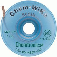 Chemtronics Chem-Wik #7 Green Rosin Flux Core Desoldering Wick or Braid - 5 ft Length - 0.075 in Diameter - Rosin Flux Core - 7-5L [PRICE is per EACH]
