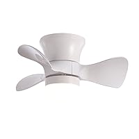 Ceiling Fan with Lights Silent Ceiling Light with Fan Ceiling Fans with Lighting and Remote Control 3 Abs Fan Blades 3 Color Dimmable 6 Speed for Home Bedroom Living Room/White/58Cm/22.8 inch