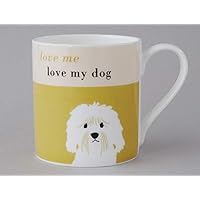 Happiness Love Me Love My Dog Cockapoo Contemporary Bone China Mug Olive - Stoke on Trent, England