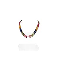 JAIPUR GEMS AND JEWELLERY Multi Layerd Multi-colored Beads Necklace for women's