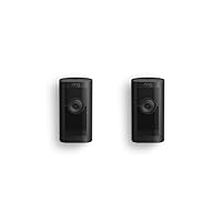 Ring Stick Up Cam Pro, Battery | Two-Way Talk with Audio+, 3D Motion Detection with Bird’s Eye Zones, 1080p HDR Video & Color Night Vision (2023 release) | 2-pack, Black