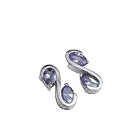 925 Sterling Silver Natural Tanzanite Gemstone Drop Earring 925 Stamp Designer Jewelry | Gifts For Women And Girls
